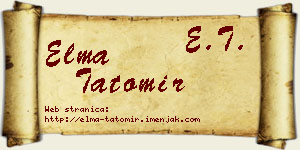 Elma Tatomir vizit kartica